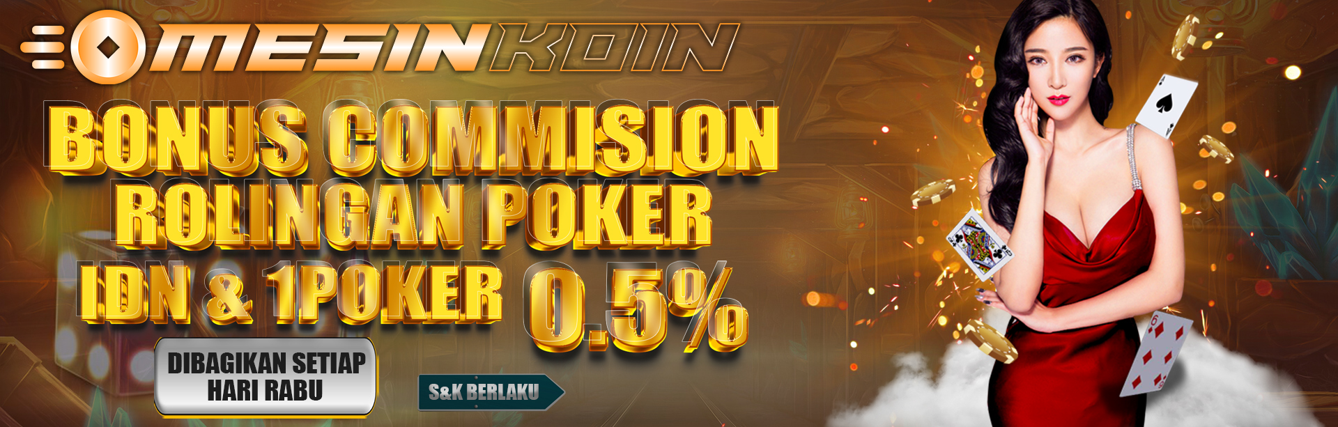 BONUS COMMISION / ROLINGAN POKER IDN & 1POKER 0.5% DIBAGIKAN SETIAP HARI RAB