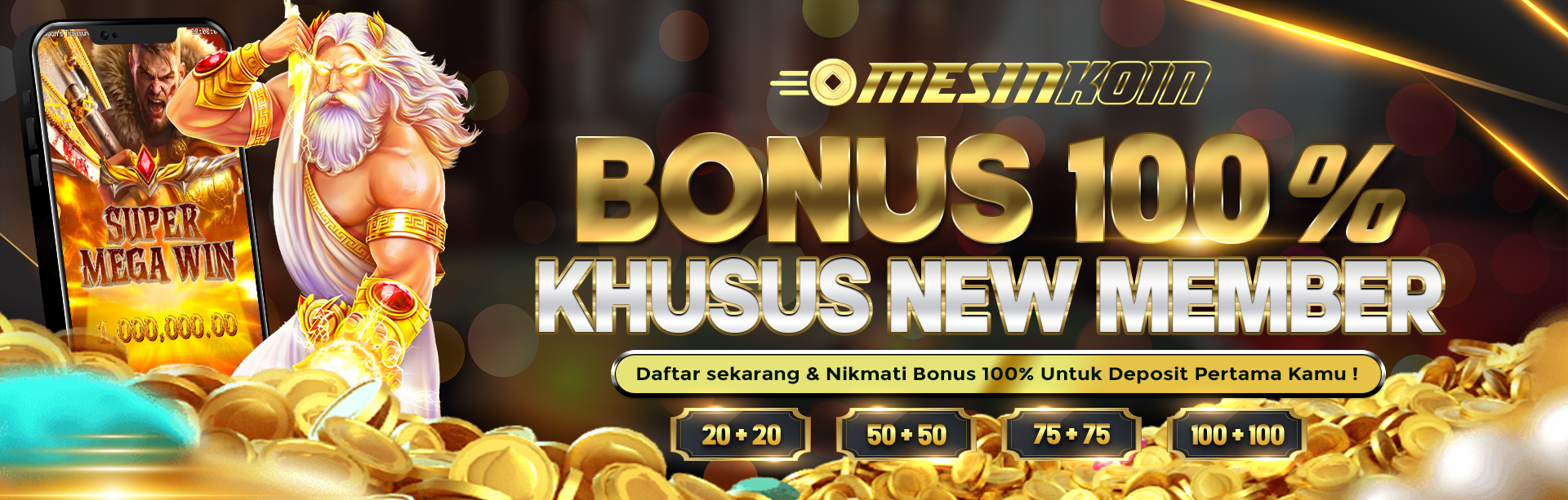 BONUS NEW MEMBER 100% 